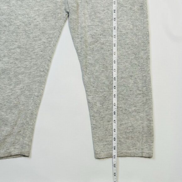 Callahan Short Sleeve Jumpsuit Womens Medium Gray Wool Angora Blend Knit V Back - Picture 14 of 14